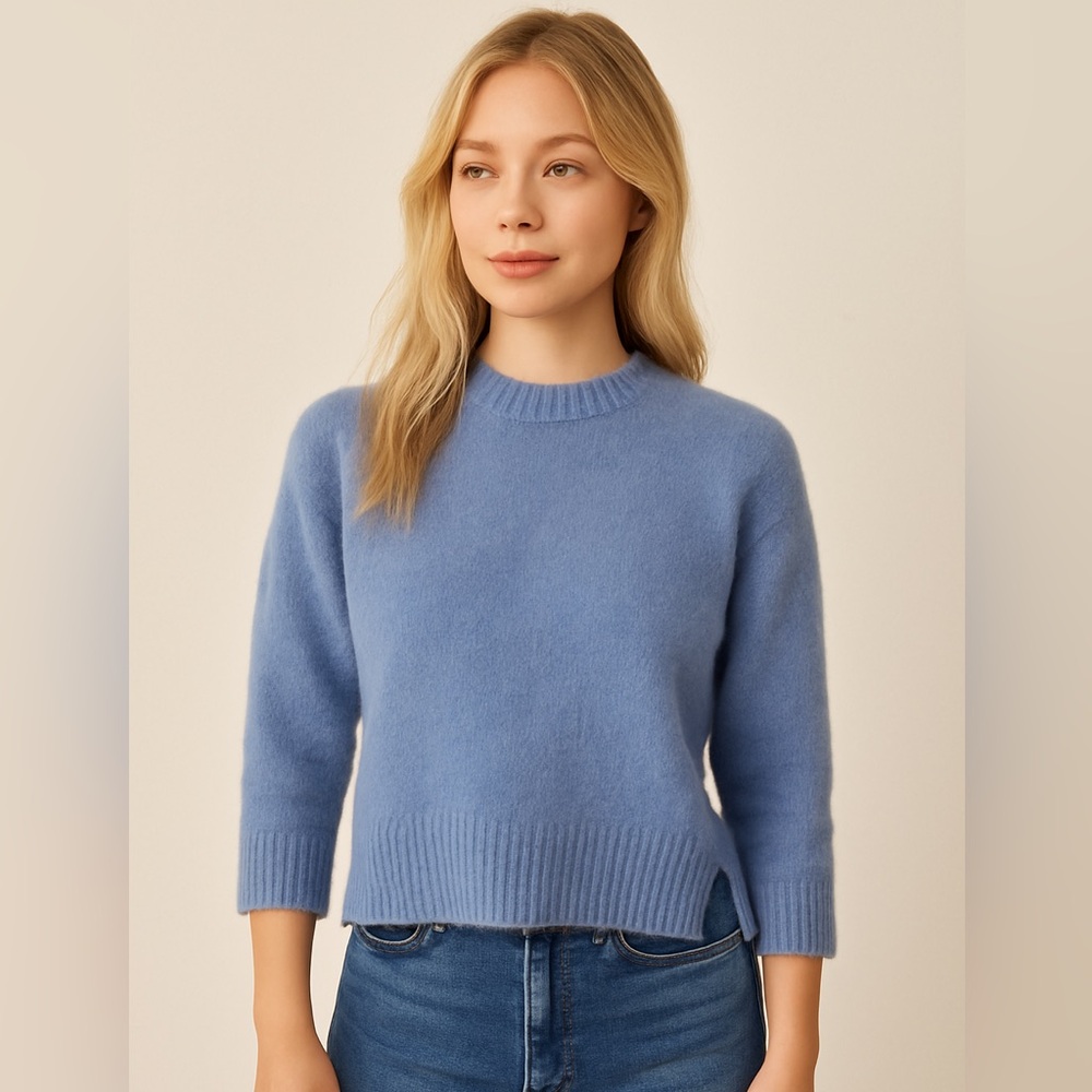 Reformation Blue Crew Neck Sweater